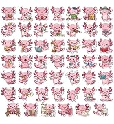 MALLMALL6 Axolotl Fridge Magnets - 48Pcs Cute Salamander Refrigerator Magnetic Sticker Summer Pin...