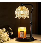 CASTLELIFE Electric Candle Warmer Lamp with Timer & Dimmer, Height Adjustable Wax Warmer for Jar ...