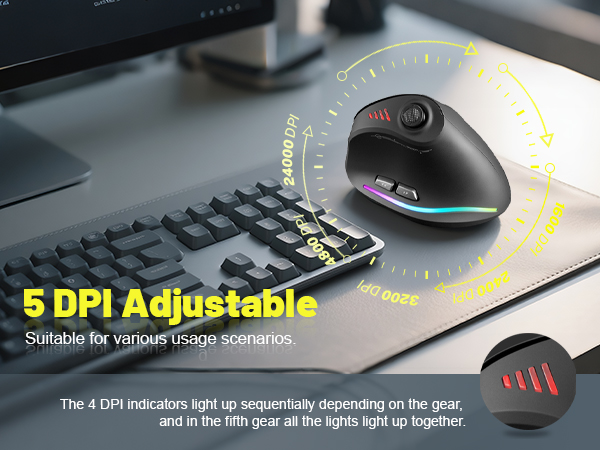 5 DPI Adjustable