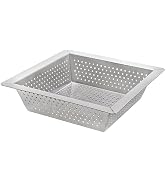 Leyso Stainless Steel Floor Sink Top Hang Basket Strainer Sink Drain Cover 10” x 10” x 2-1/2” for...