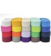 ZHFMLY Cotton Twill Tape Ribbon - 100 Yards 3/4inch, 20 Colors Webbing Straps Herringbone Tape fo...
