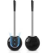 IXO Toilet Brush and Holder 2 Pack, Stainless Steel Toilet Brush with Extended and Durable Comfor...