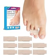 DLMDLM 8 Pack Hammer Toe Corrector, Toe Straighteners for Women & Men, Fabric Buddy Wraps for Bro...