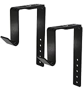 Adjustable Heavy-Duty Single Hook Bracket – Reinforced Plant Hanger for Railing, Balcony, Fence, ...