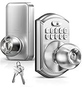 TEEHO TE003 Keyless Entry Keypad Door Lock with Handle, Electronic Digital Smart Deadbolt Locks w...