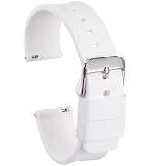 HARFINGTON Silicone Watch Band Soft Rubber Replacement Watch Strap with Stainless Steel Buckle fo...