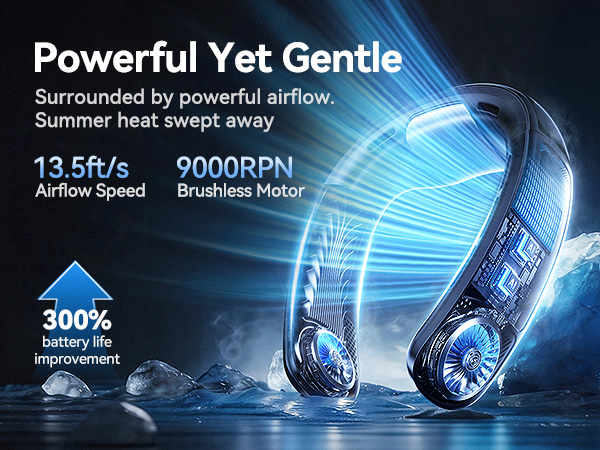 neck fans that blow cold air rechargeable