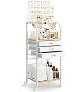 Keebofly Jewelry Organizer, Large Jewelry Stand with 3 Jewelry Box Drawer, Jewelry Holder Necklac...