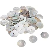 30Pcs Gray Pearl Shell Buttons for Sewing,Mother of Pearl Set, Shell Buttons for Clothes Blazer S...