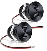2PCS 72W RV USB Outlet All-Aluminum 12V/24V 3 Charging Ports, GIBBAB 36W PD3.0 Type-C+2 18W QC3.0...