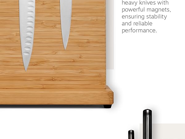 Magnetic Knife Block in Bamboo