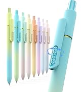 Hiacry 8pc Gel Pens, 0.7mm Black Ink, Medium Tip - Fast-Dry, No Bleed, Gradient Colors for Office...