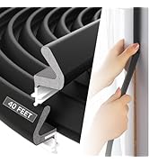 ESUFEIR 40Feet Door Weather Stripping Door Seal Strip,Kerf Weather Stripping for Doors Soundproof...