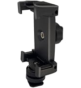 Suptig Adjustable Power Bank Holder with 2 Cold Shoe Mount for Camera Rig, Phone Mount.