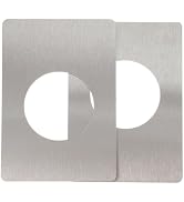Mikikit Door Plate Repair Door Knob Filler Plate Stainless Steel Easy Peel Stick Installation