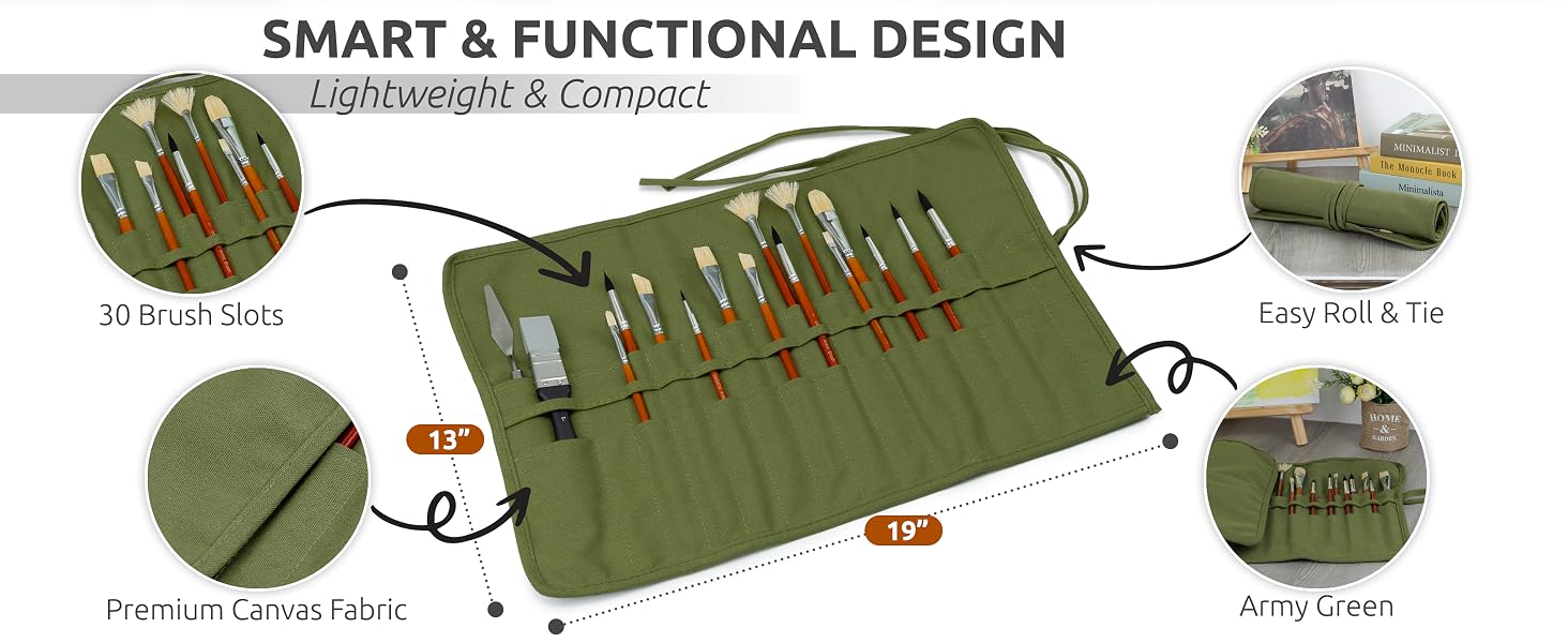 canvas paint brush case