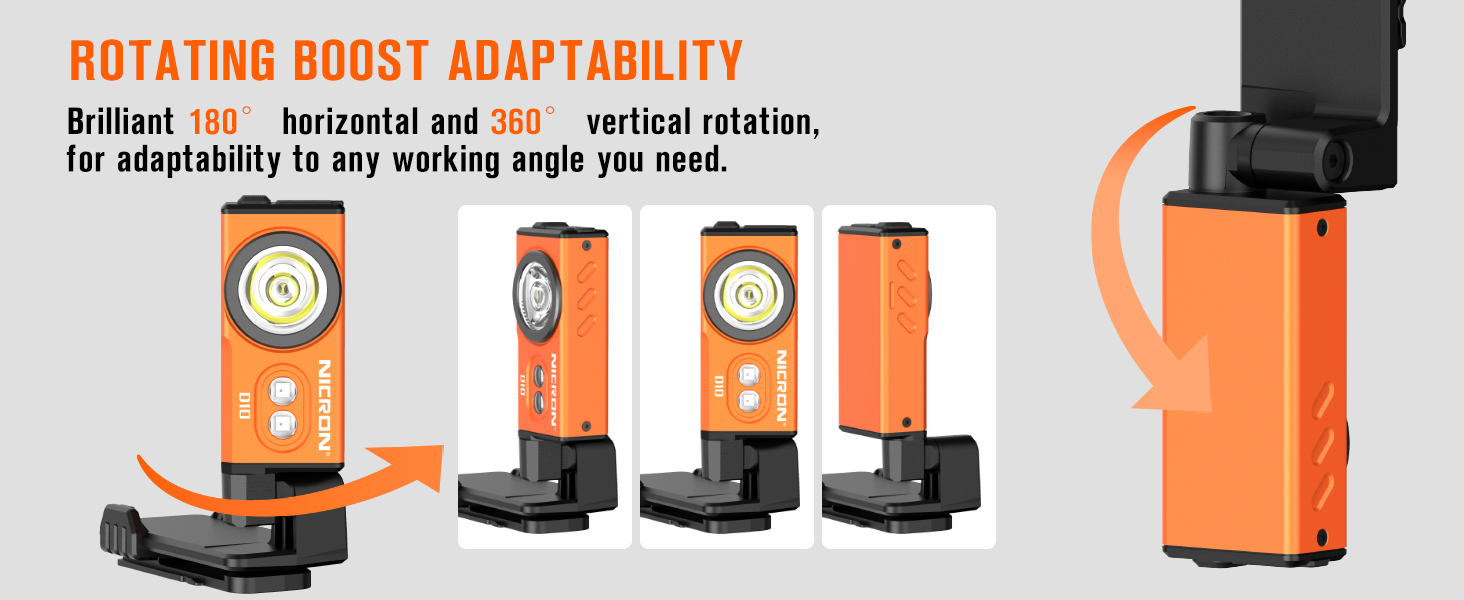 Rotate at any angle, providing multi-angle lighting without blind spots.