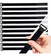 Performore 12 Pack Cinch Straps, 12inches x 1inches Reusable and Adjustable Black Nylon Cable/Sec...