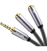 DUKABEL Headsets Splitter Adapter, 3.5mm Jack Separate Headphone & Mic Plug Adapter 3.5mm Combo A...