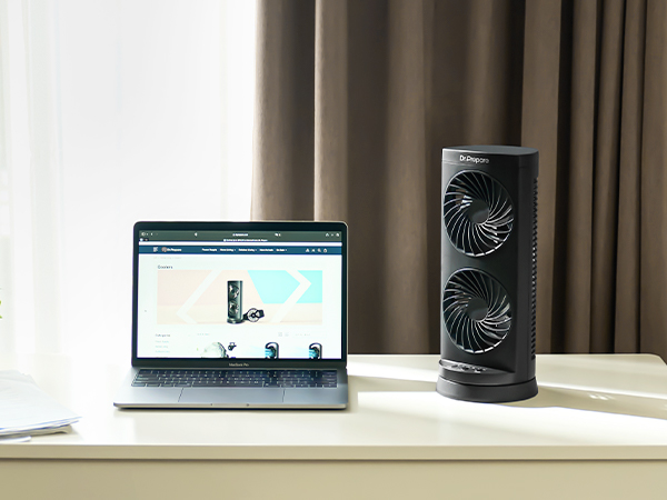 tower desk fan