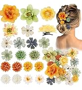 Ahoney 20 Pieces Bohemian Flowers Hair Clips for Women Girls, Hawaiian Artificial Flower Hair Bar...