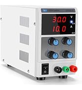 DC Power Supply Variable,30V 10A Bench Power Supply Electroforming,Adjustable Regulated Power wit...