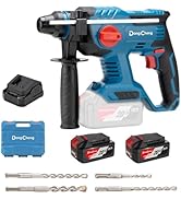 DongCheng 20V Max Cordless Rotary Hammer Drill, 7/8" SDS-Plus, 4 Application Modes, Brushless, 2....