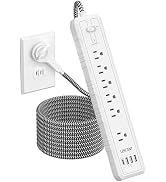 LENCENT 2 Prong Power Strip, 3 to 2 Prong Outlet Adapter, Two Prong Surge Protector, 6ft Extensio...