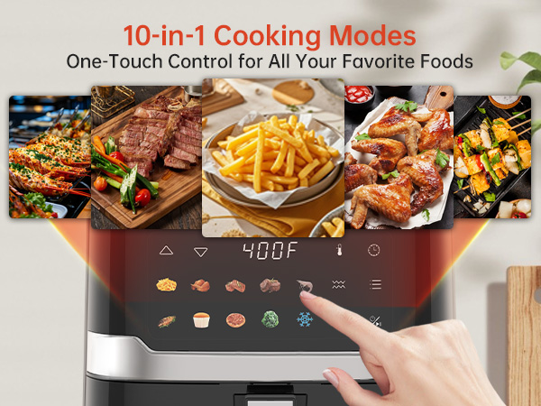 Simplify Cooking: One-Touch Control with 10-in-1 Modes
