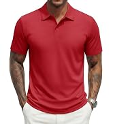 MAGNIVIT Mens Polo Shirts Short Sleeve Quick Dry Moisture Wicking Pique UPF80+ Casual Collared Go...
