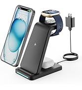 Wireless Charger for Fitbit Charging Station - GEEKERA 3 in 1 Phone Charger Stand for Fitbit Watc...