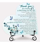 Thank You Gifts for Women, Thank You for Being a Blessing in My Life, Wooden Heart Plaque Home De...