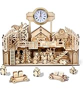 3D Wooden Puzzles for Santa's Workshop, Wood Creative Mechanical Puzzles Assembly Model Building ...