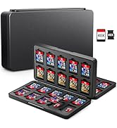 RHOTALL Black Game Card Case for Nintendo Switch/OLED/lite/Switch 2, 40 Holder Cartridge Case for...