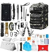Survival kit and Large Hiking Backpack,Professional Gear with First Aid Kit for Men Camping Outdo...