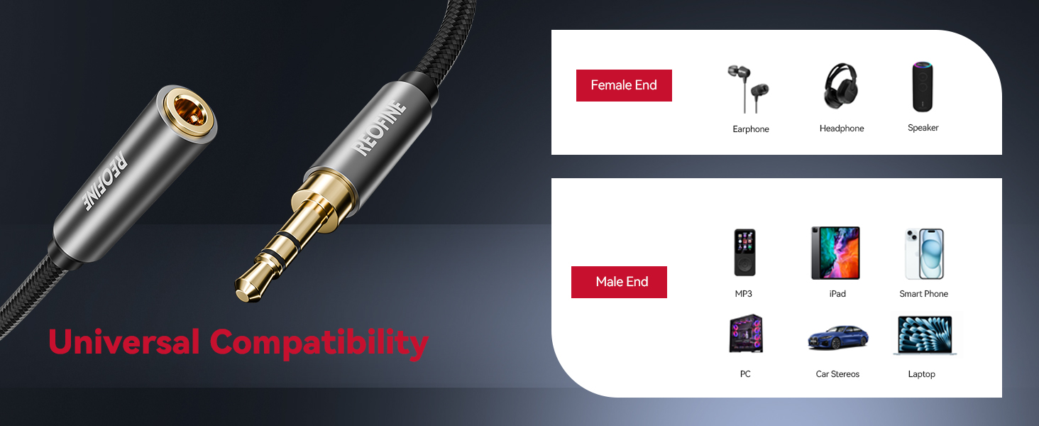 headphone extension cable 3.5mm audio cable male to female