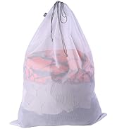 Kimmama Drawsting Fine Mesh Laundry Wash Bag, 24'' x 36'' Huge Dirty Wshing Laundry Bag with Dear...