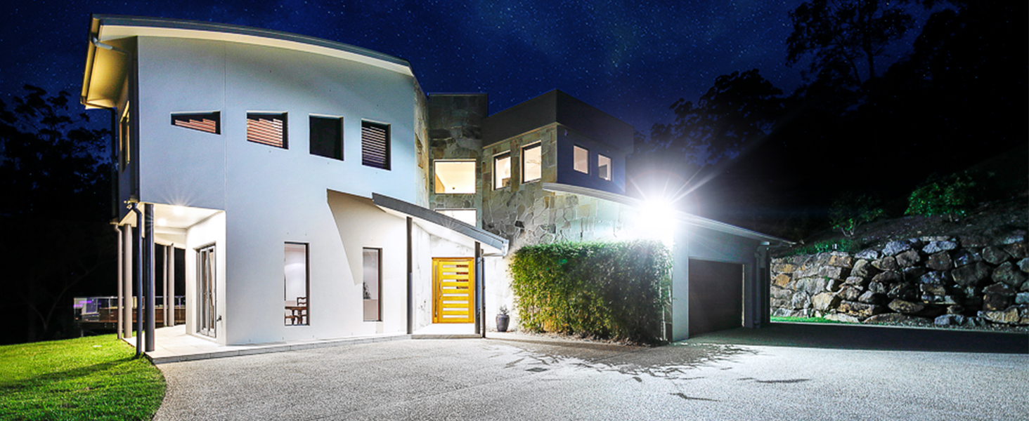 Onforu 2 Pack 100W LED Flood Light with Plug 700W Equiv