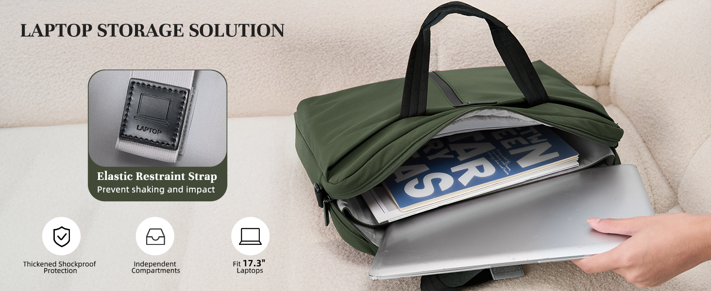Timeet 17.3 Inch Laptop Bag for Men Women