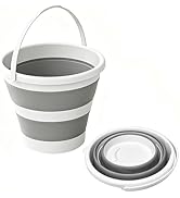 Collapsible Bucket with Handle 5L (1.32Gal), Foldable Pop Up Water Tub, Small Cleaning Mop Bucket...