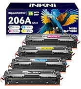206A Toner Cartridges 4 Pack - with Chip Compatible Replacement for HP 206A 206X for Color LaserJ...