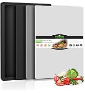 Fotouzy Thick TPU Cutting Boards Set for Kitchen 4 Pcs, Plastic Cutting Board Tray with Flexible ...