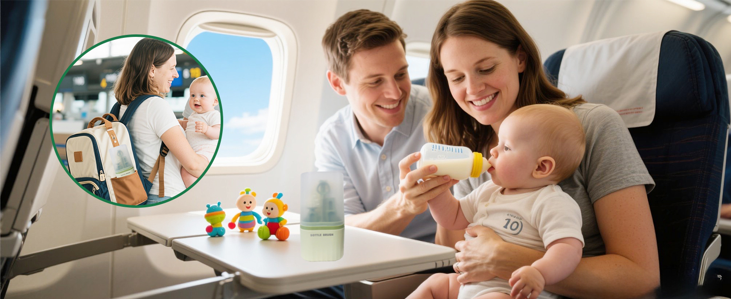 travel bottle cleaner kit;travel bottle brush;travel baby bottle cleaning kit;travel bottle cleaner;