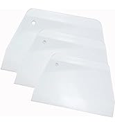 3 Piece Plastic Dough Scraper, Food Grade Trapezoidal Bread Scraper Bowl Scraper Set Multipurpose...