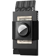 VULKIT Minimalist Wallet With AirTag Holder, Slim Metal Pop Up Card Holder with Money Band and RF...