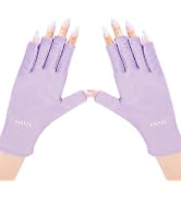 AIRSEE UV Gloves for Nail Lamp,Professional UPF50+ UV Protection Gloves for Manicures Nail Art,Fi...