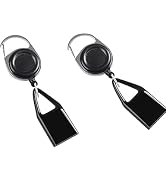 2Pcs Black Lighters Clip,Retractable Lighters Keychain Belt,Anti Lost Retractable Lighter Cover, ...