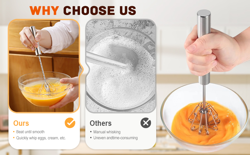 Stainless Steel Semi-Automatic Whisk
