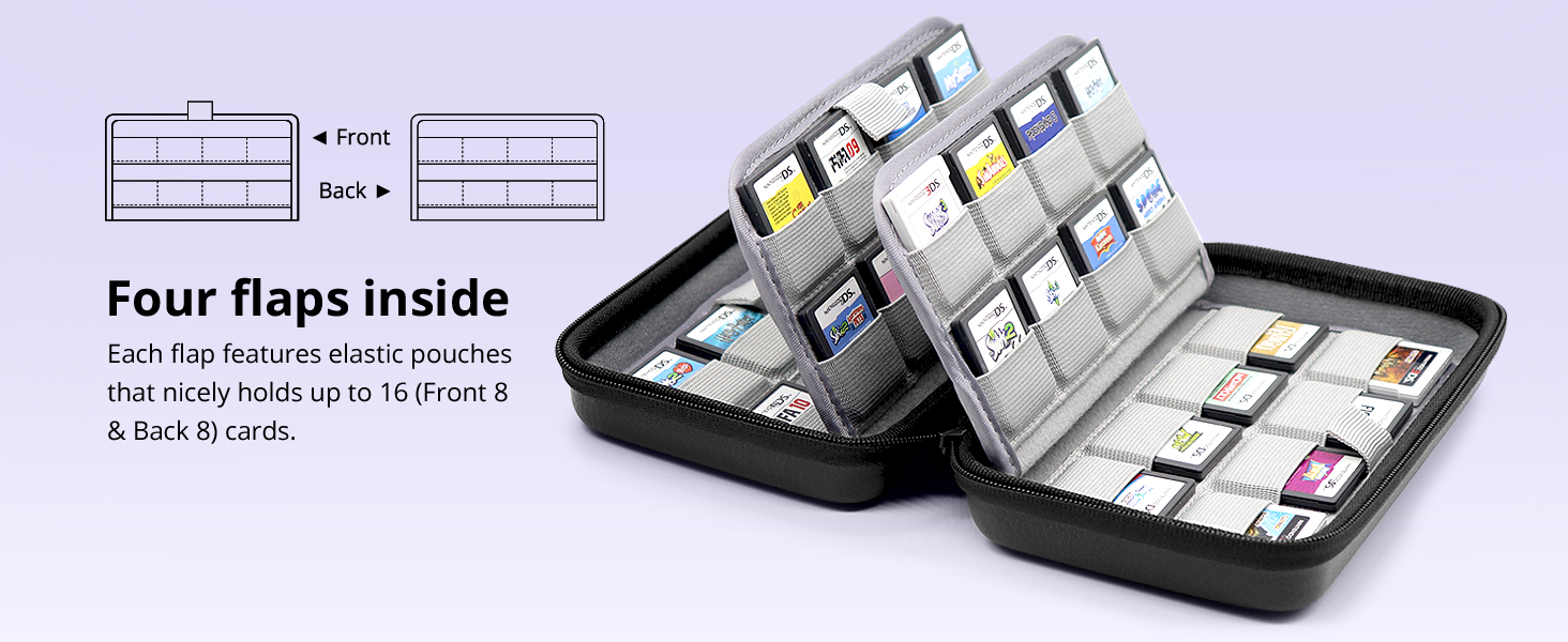 sisma game organizer for nintendo 3ds ds swtich 2 game cards