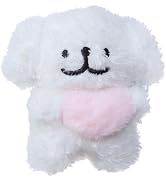 SGVAHY Furry Case for AirPods 4, Funny Cute 3D Cartoon Plush Design White Puppy Apron Bear Soft W...